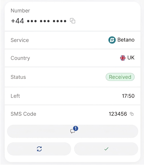 Recibe el código e introdúcelo en Betano