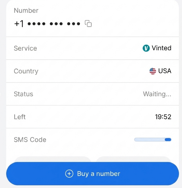 Copy the assigned virtual number