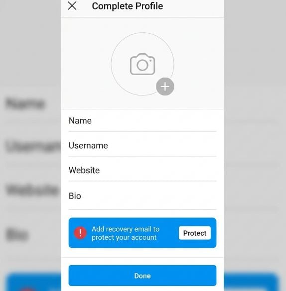 Terminez la configuration de votre profil Instagram