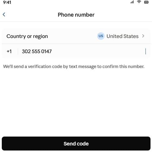 Ingrese el número virtual en la configuración de ID de Apple