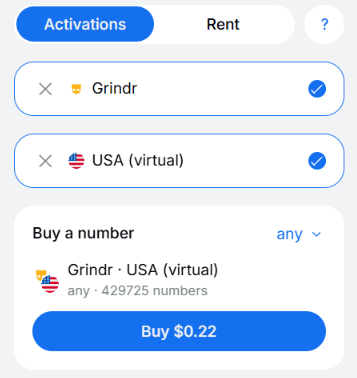 Holen Sie sich Ihre virtuelle Grindr-Nummer auf SMSFAST