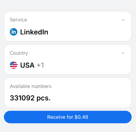 Obtenga su número virtual de LinkedIn en SMSFAST