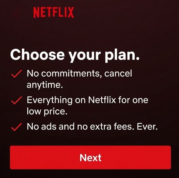 Terminez la configuration de votre compte Netflix.