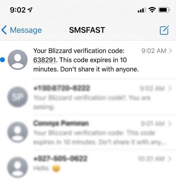 Receive and enter the verification code