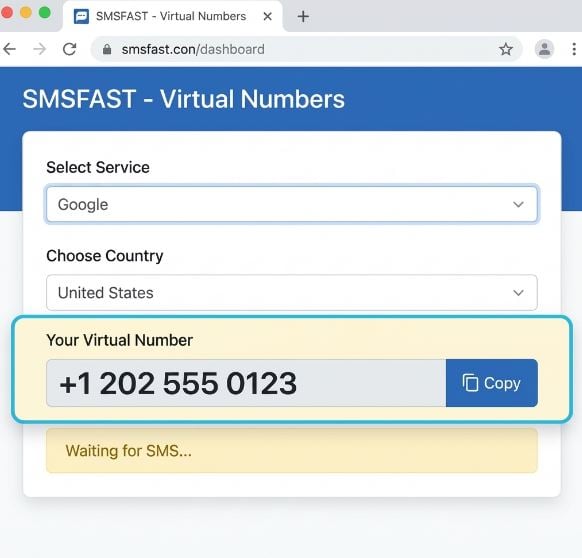 Obtenha o seu número virtual em SMSFAST