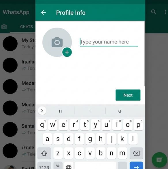 Complétez votre profil et commencez à utiliser WhatsApp