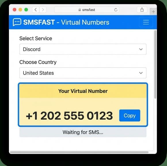 Obtenez votre numéro virtuel sur SMSFAST