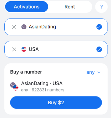 Holen Sie sich Ihre virtuelle AsianDating-Nummer auf SMSFAST
