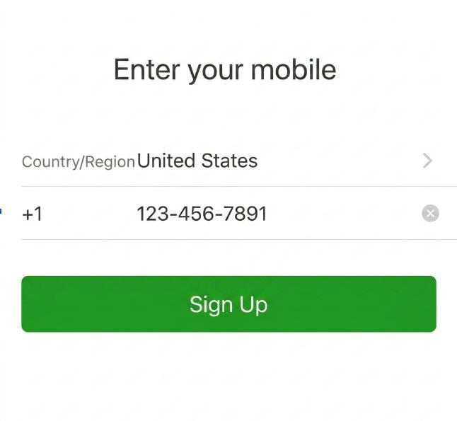 Entrez le numéro virtuel dans WeChat.