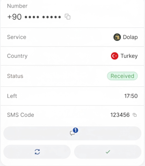 Reciba el código y complete el registro