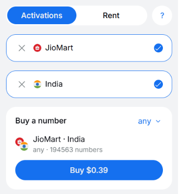 Holen Sie sich Ihre indische + 91 Nummer auf SMSFAST