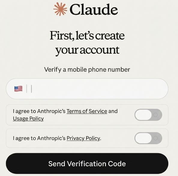Ingrese el número virtual en Claude.