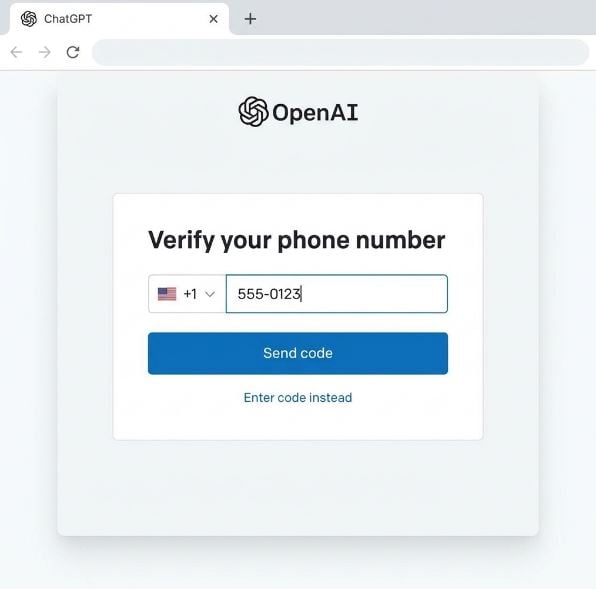 Entrez le numéro virtuel dans ChatGPT.