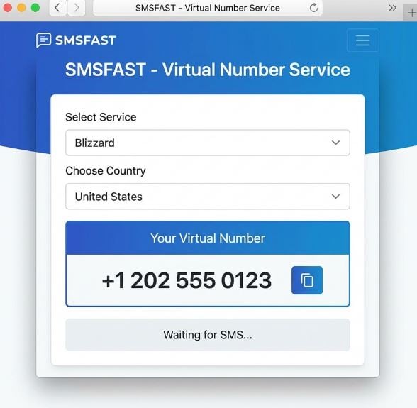 Get your virtual number on SMSFAST