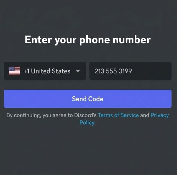 Entrez le numéro virtuel dans Discord